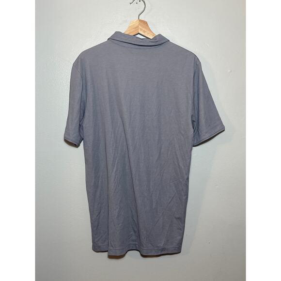 Men's Size L Travis Mathew Excursion Knit Dark Grey Gray Polo Golf Casual - Picture 6 of 7